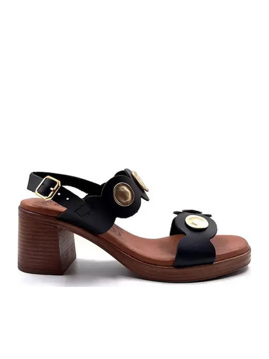 Eva Frutos Damen Sandalen Mit Leder Tabac Braun
