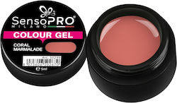 Gel UV Colorat Coral Marmalade 5ml Sensopro Milano