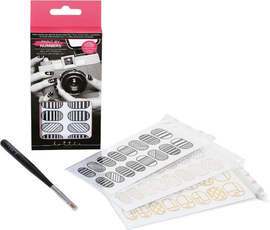 Lottie London Autocolante Cu Design Paint By Numbers Pentru Unghii 9 Bucăți