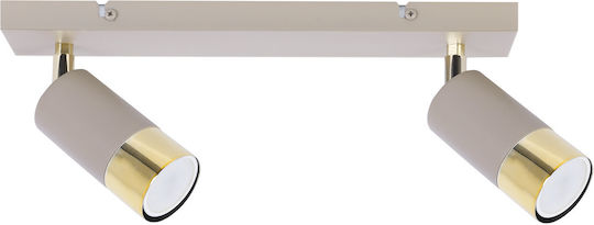 Light Home Decken- und Wandleuchte mit GU10 Lampenbirnensockel in Goldfarbe