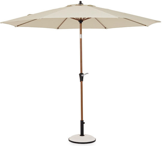Umbrelă De Pardoseală Rotundă Din Aluminiu Palinuro Ecru Φ3m 0796028