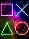 Гейминг постер Playstation символи Gm128 40см X 50см
