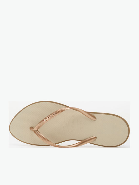 Havaianas Slim Point Flip Flops in Rose Gold Co...