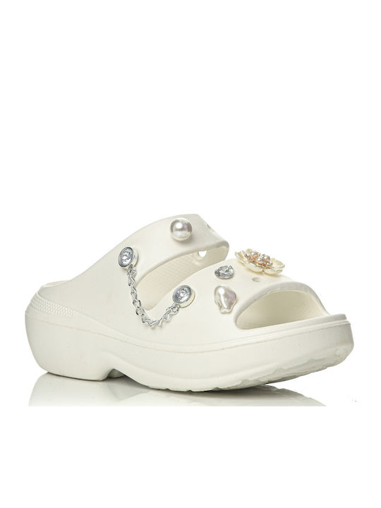 Save Your Feet Flip Flops In Sandal Style In White Colour