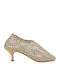 Leather Heels with Medium Heel Gold