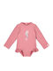 Little Dutch Costum de Baie Întreg cu Mâneci Lungi Dreamy Pink pentru Copii