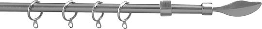 Ausziehbare Metallische Vorhangstange Einzeln Durchmesser 9mm 60-120cm Chrom