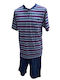 Nikiforos Summer Men's Pyjama Burgundy-Blue