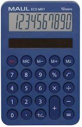Maul Pocket Calculator 10 Digits in Light Blue Colour