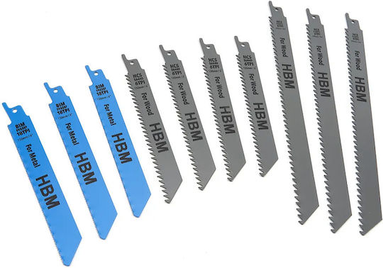 Set Of Wood Metal Jig Saw Blades Hbm 10 Pieces