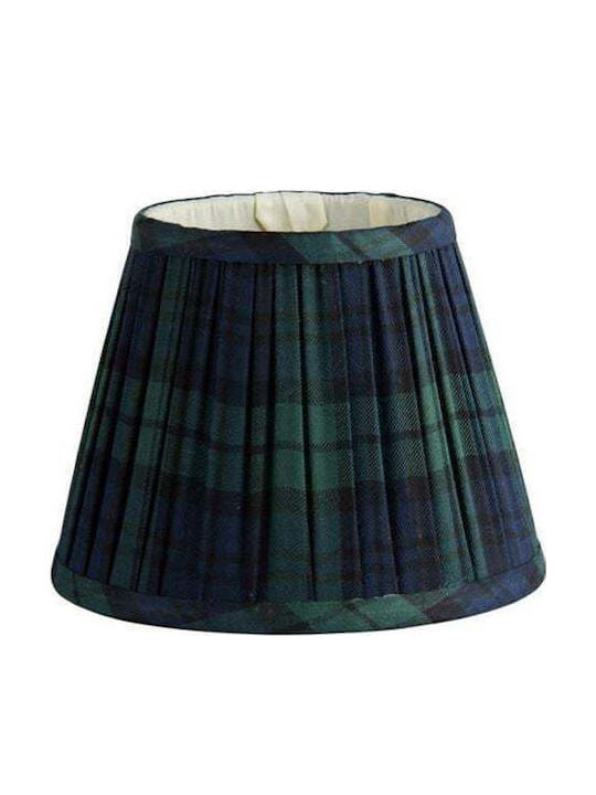 Lampenschirm Karos Navy Tartan Empire Leinen Viskose 16cm Addison Ross