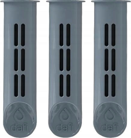 Dafi Water Filter Cartridge for Bottle from Activated Carbon 3pcs Grey