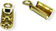 Silberner 925 Terminal Vergoldet 2mm 4 Stück