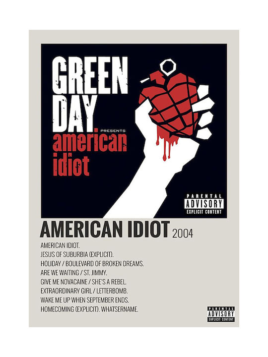 Music Poster American Idiot Green Day Ms615 40cm X 50cm