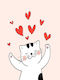 Παιδική Αφίσα Cat Love 50x40εκ.