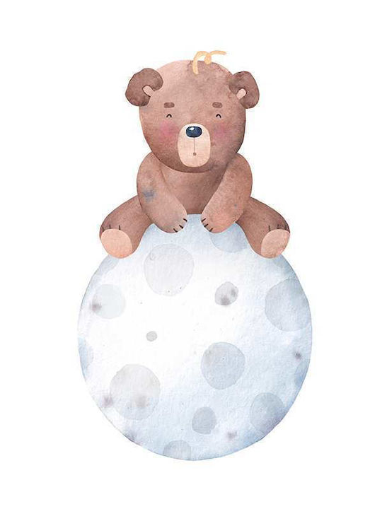 Kids Poster Little Bear On The Moon 50x40cm