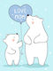 Kids Poster Polar Bear Mom 50x40cm