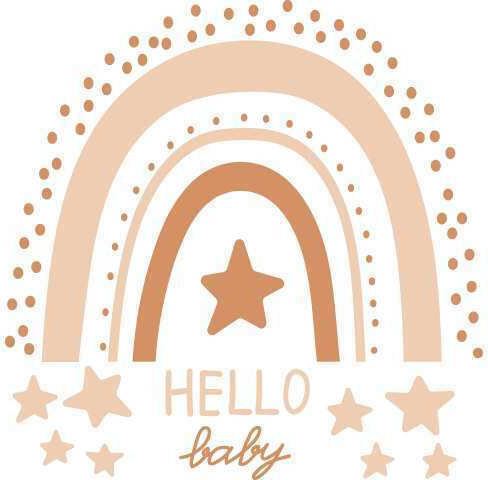 Kids Poster Hello Baby 50x40cm