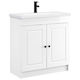 vidaXL Counter with Washbasin W78.5xD37.5xH81cm White