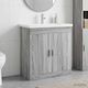 vidaXL Badezimmer Waschtisch-Einheit M81xB40xH84.5cm Grau Sonoma