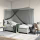 Vidaxl Camping Mosquito Nest Bed 156 Mesh Black 220 X 100 X 150 cm