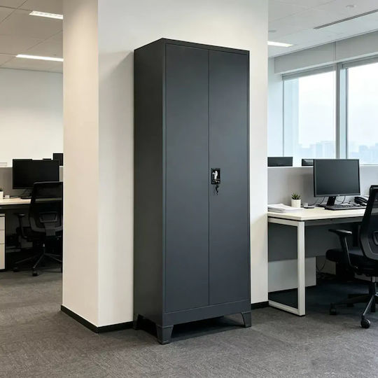 Doppelflügeliger Metallischer Außenschrank 70x40x190cm Doppelflügeliger Metallischer Außenschrank 70x40x190cm