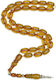 Roloi Komboloi Worry Beads with 33 Beads Made of Mastic Length 36cm Yellow