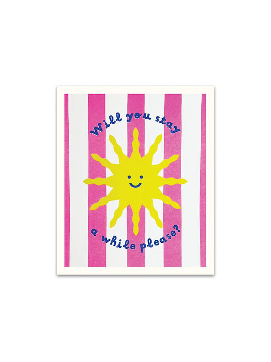 Sunshine Stripe Riso Print Poster 20x15cm By Melanie Johnsson Ohh Deer