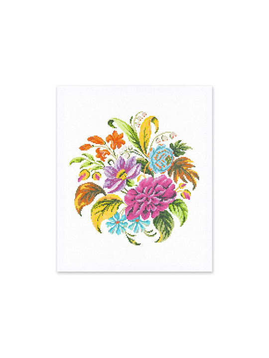 Embroidered Floral Riso Print Poster 30x25cm By Ohh Deer Ohh Deer