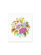 Embroidered Floral Riso Print Poster 30x25cm By Ohh Deer Ohh Deer