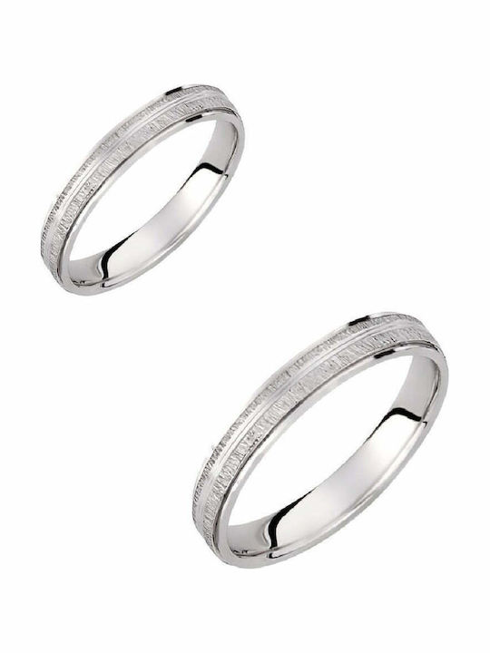 Ioannis Kosmima Set Wedding Rings From 9K White Gold