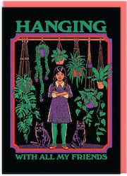 Hanging All My Friends Greeting Card Ευχετήρια Κάρτα By Steven Rhodes Ohh Deer