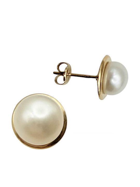 Kontopoulos Earrings Gold 14K With Pearls
