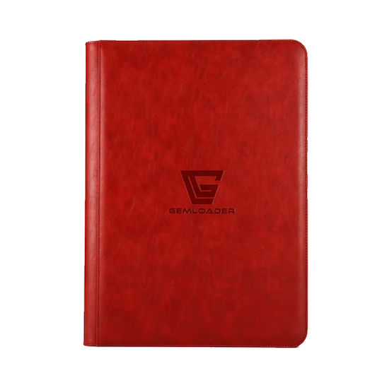 Άλμπουμ Καρτών Premium Gemloader 4””x4”” Fit Collector”s Binder 1024 Θέσεις Red