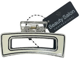 Beauty Salon Transparent White-Black Hair Claw Clip