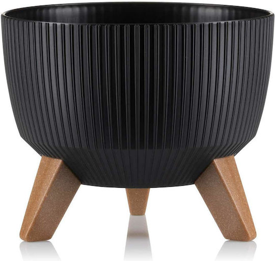 HowHomely Γλάστρα Πλαστική Black 24x15εκ.