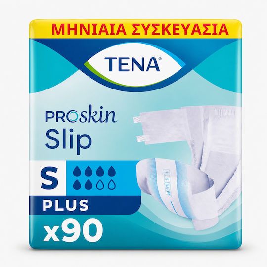 Tena Proskin Slip Plus Πάνες Ακράτειας Small σε Γκρι Χρώμα 90τμχ