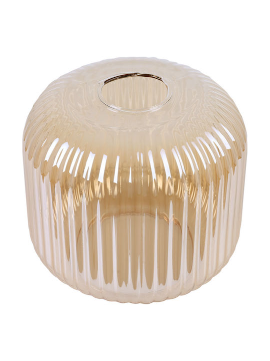 Riffle Honey Glass Shade Cylinder 15cm