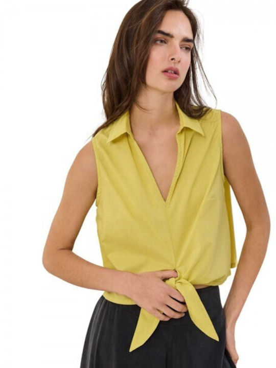 Namaste Γυναικεία Μπλούζα Βαμβακερή Yellow