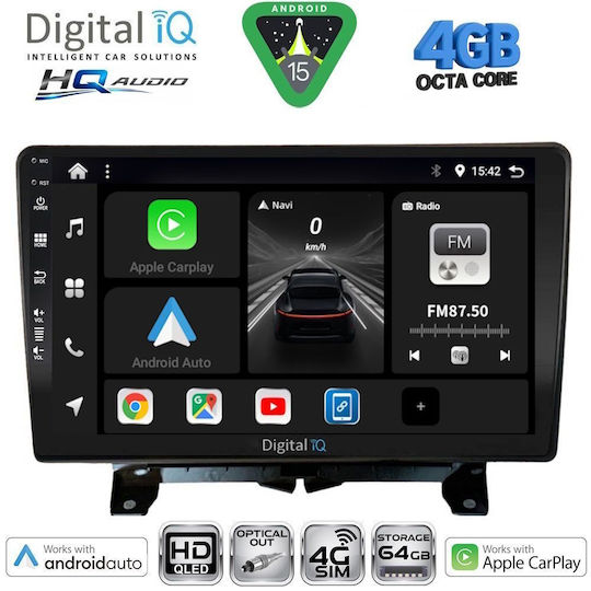 Digital IQ Car Audio System for Land Rover Discovery / Range Rover Sport 2004-2009 Bluetooth USB WiFi GPS Apple CarPlay Android Auto with 9" Touch Screen