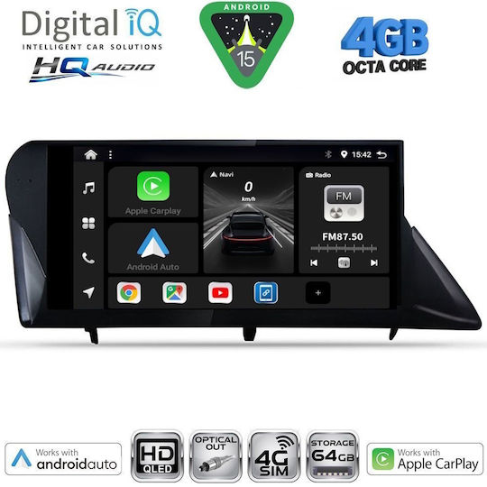 Digital IQ Car Audio System for Lexus RX 2009-2014 Bluetooth USB WiFi GPS Apple CarPlay Android Auto with 9" Touch Screen