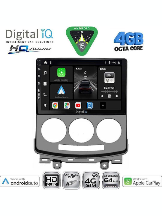 Digital IQ Ηχοσύστημα Αυτοκινήτου για Mazda 5 2004-2010 (Bluetooth/USB/WiFi/GPS/Apple-Carplay/Android-Auto) με Οθόνη Αφής 9"