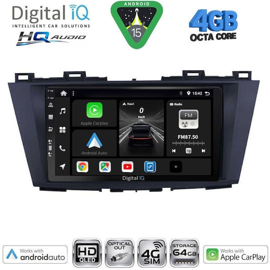 Digital IQ Car Audio System for Mazda 5 2011-2020 Bluetooth USB WiFi GPS Apple CarPlay Android Auto with 9" Touch Screen