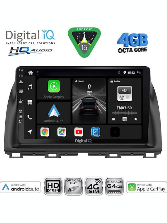 Digital IQ Car Audio System for Mazda CX-5 2013-2017 Bluetooth USB WiFi GPS Apple CarPlay Android Auto with 10" Touch Screen