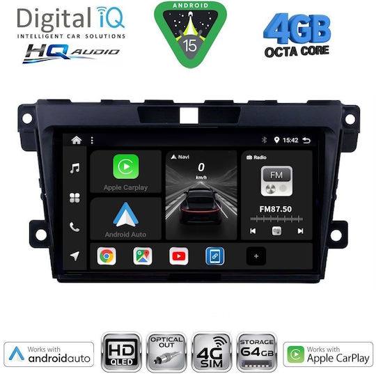 Digital IQ Car Audio System for Mazda CX-7 2006-2012 (Bluetooth/USB/WiFi/GPS/Apple CarPlay/Android Auto) with 9" Touch Screen