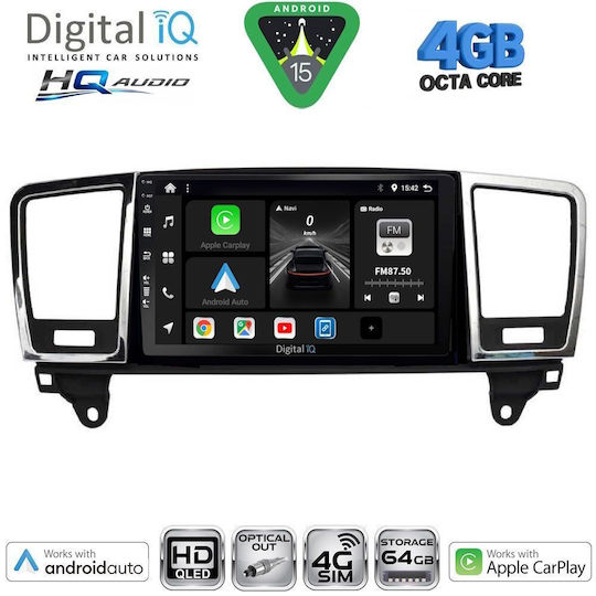 Digital IQ Ηχοσύστημα Αυτοκινήτου για Mercedes-Benz ML / GL Class 2011-2019 (Bluetooth/USB/WiFi/GPS/Apple-Carplay/Android-Auto) με Οθόνη Αφής 9"