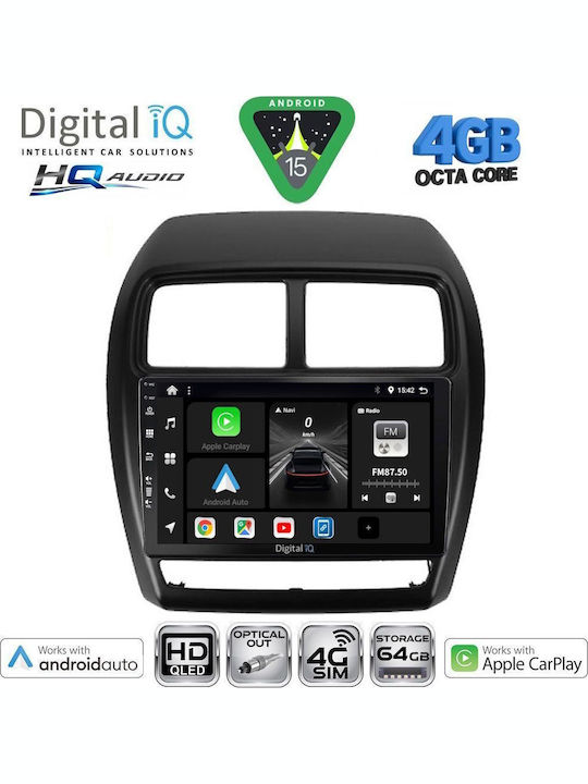 Digital IQ Car Audio System for Mitsubishi Asx 2020-2023 Bluetooth USB WiFi GPS Apple CarPlay Android Auto with 9" Touch Screen