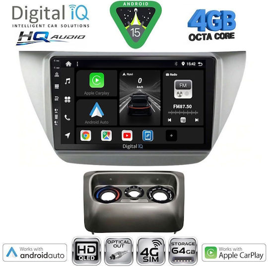 Digital IQ Car Audio System for Mitsubishi Lancer 2000-2007 Bluetooth USB WiFi GPS Apple CarPlay Android Auto with 9" Touch Screen
