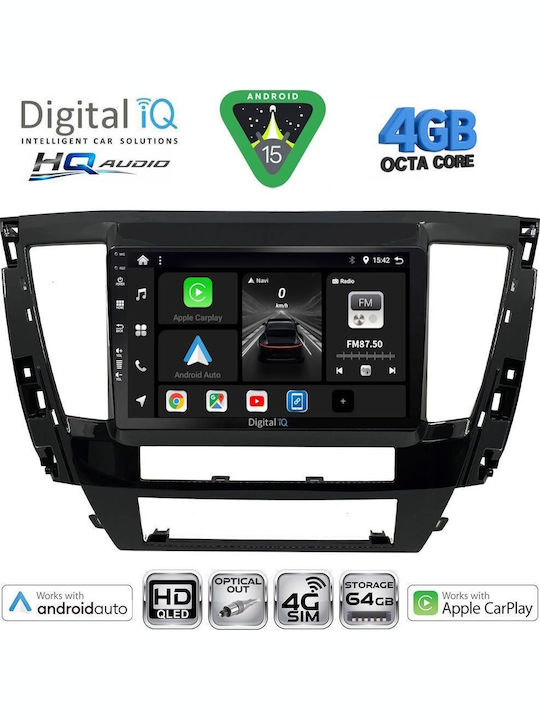Digital IQ Car Audio System for Mitsubishi Pajero 2020 with Touch Screen 9" Digital IQ BXK 19447S_CPAA Bluetooth USB Wi-Fi GPS Apple CarPlay Android Auto