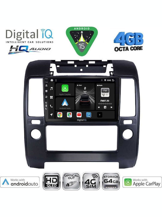 Digital IQ Car Audio System for Nissan Navara 2006-2011 with A/C Bluetooth USB WiFi GPS Apple CarPlay Android Auto with 9" Touch Screen